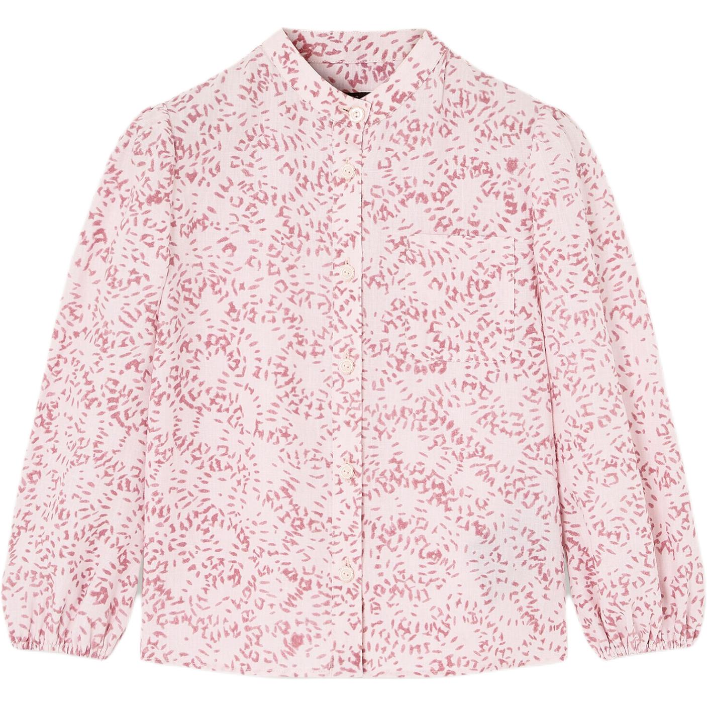 

Детская повседневная рубашка с отложным воротником Loro Piana, розовый