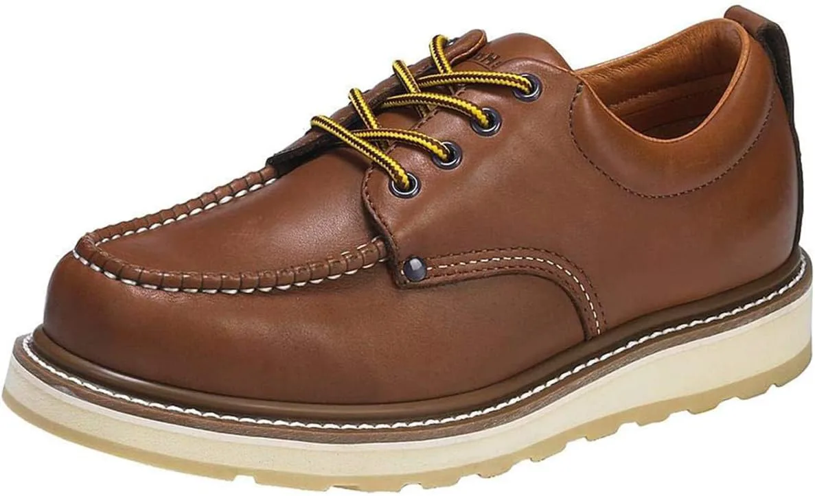 

Мужские рабочие ботинки HANDROCK Oxford с мягким носком 4", кожаные, противоскользящие, прочные, дышащие, модель 82994