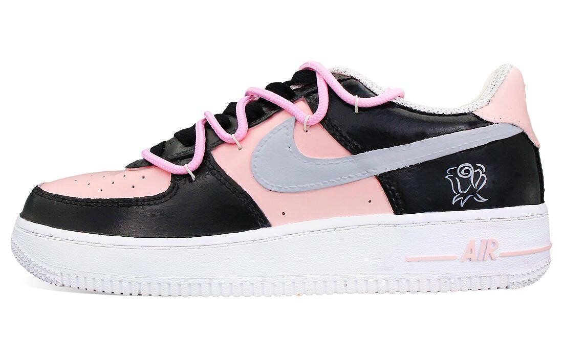 

Кроссовки Nike Air Force 1 Skateboarding Shoes Women's Low-top Black/pink/gray, черный