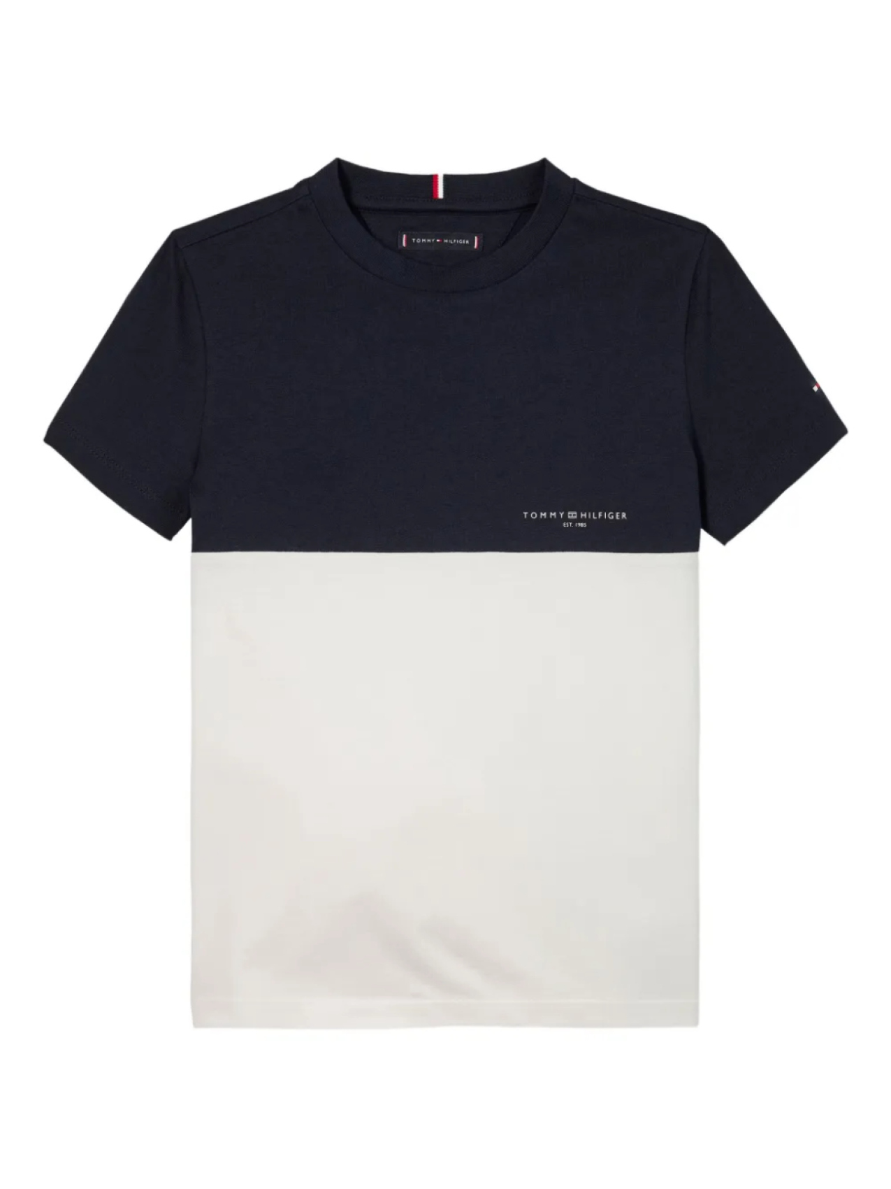 

Двухцветная футболка Tommy Hilfiger Junior, синий