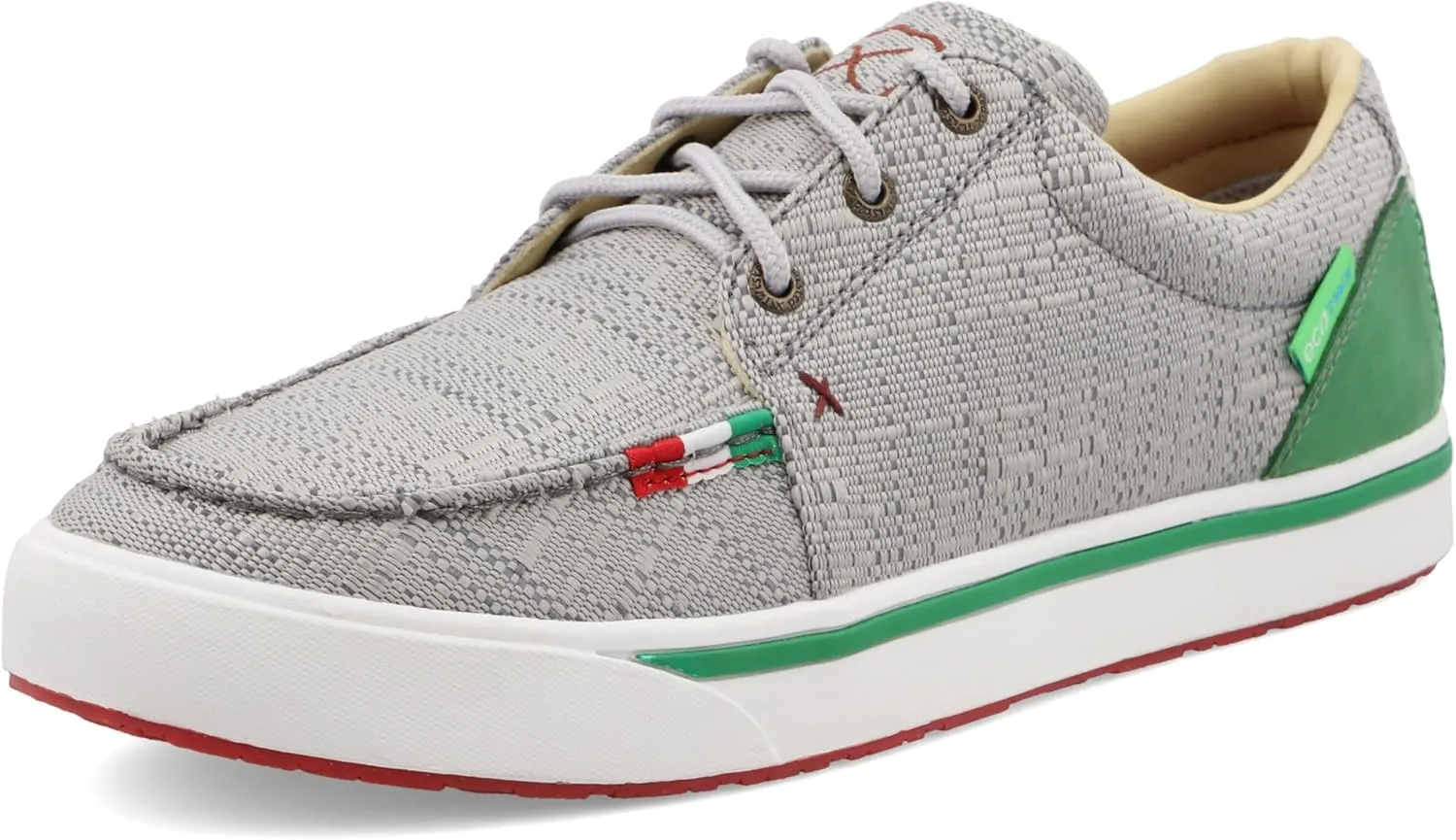 Мужские лоферы Twisted X Zero-X Chukka Driving Moc - кожаные лоферы с ручной обработкой натуральной кожи, светло-серый