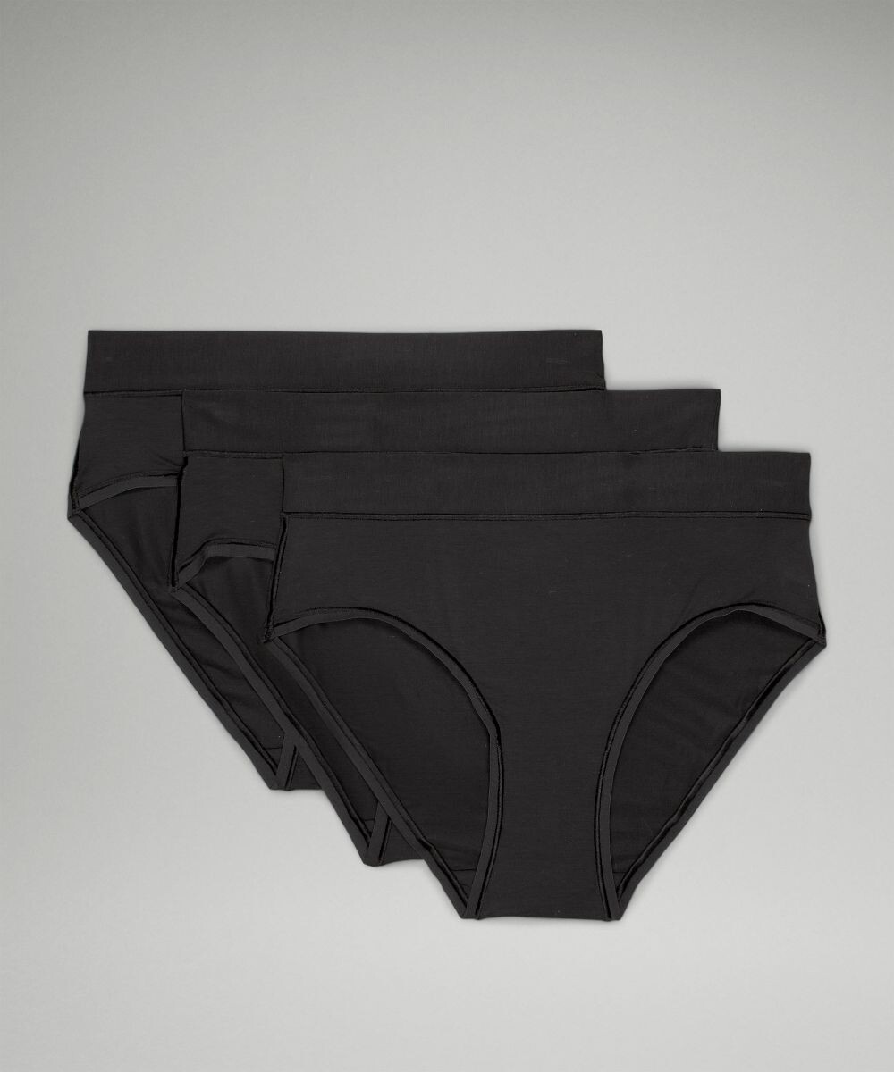 

Нижнее белье бикини с высокой посадкой UnderEase 3 шт Lululemon, черный