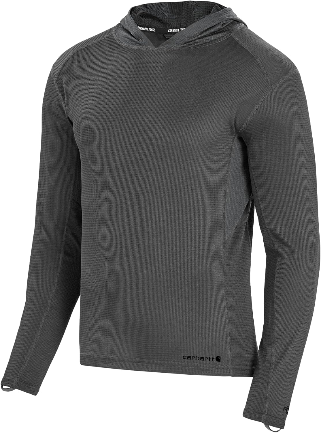 

Мужская толстовка с капюшоном Carhartt UM0222M Force средней толщины из микросетки, Asphalt