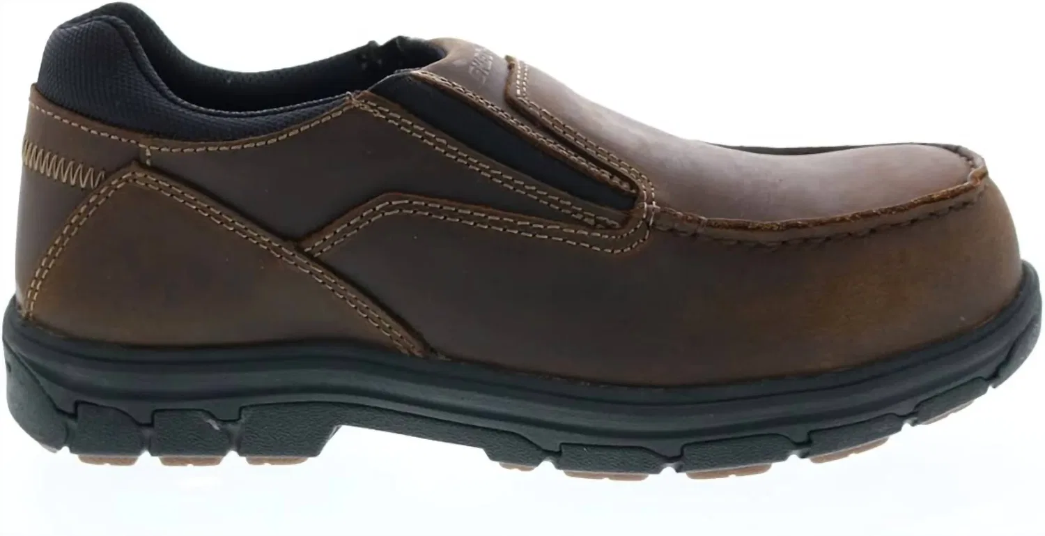 Skechers Мужские рабочие туфли Vicksburk Rubustle с композитным носком, темно-коричневого цвета