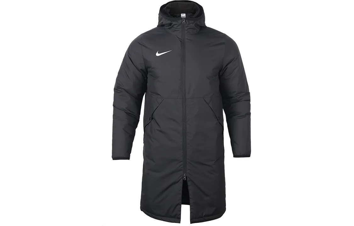 Nike Парка мужская черная с капюшоном утепленная
