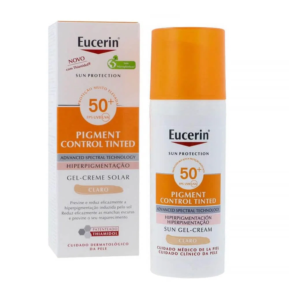 Солнцезащитный крем для лица Eucerin Sun Pigment Control SPF 50+ с легким оттенком (50 мл) Eucerin