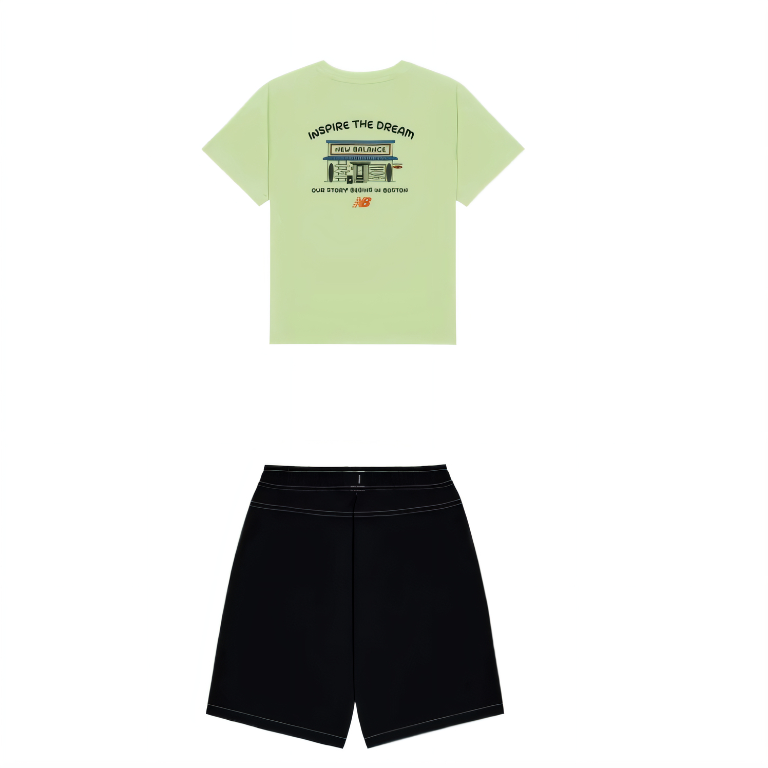 New Balance Повседневная спортивная одежда SS25 Green Black для детей 3-7 лет — фото 2