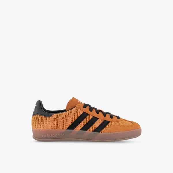 

Низкие кроссовки Gazelle indoor из хлопковой сетки и замши с логотипом Adidas, черный