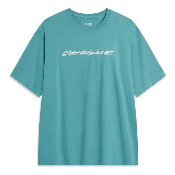 

Футболка x og_slick skateboarding graphic t-shirt 'teal' Li-Ning, мультиколор