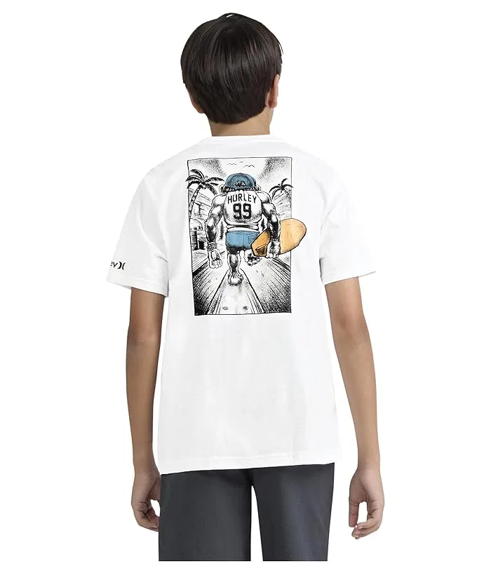 Футболка с принтом Beach Monkey Hurley Kids, White — фото 3