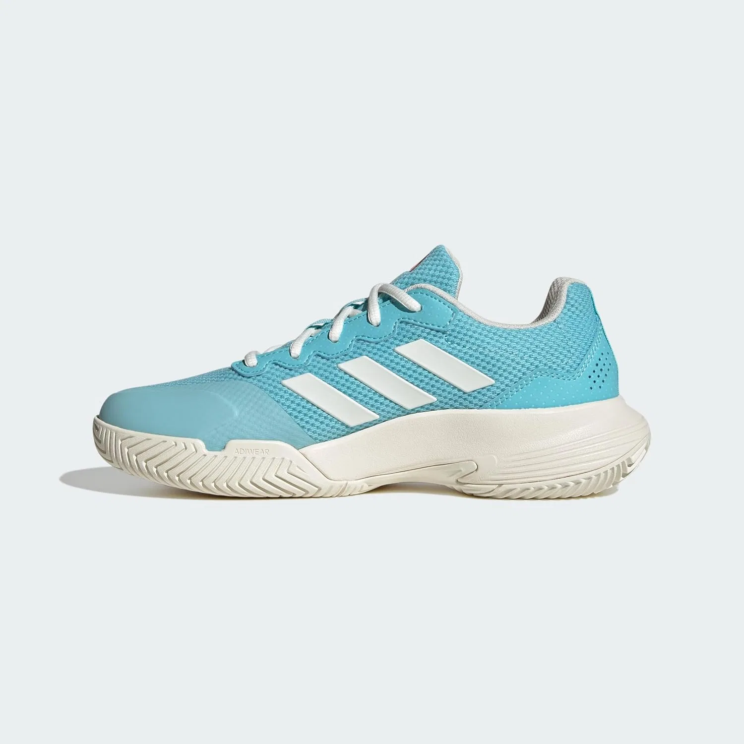 Кроссовки теннисные Adidas Gamecourt 2, Light Aqua Off White Bright Red — фото 2