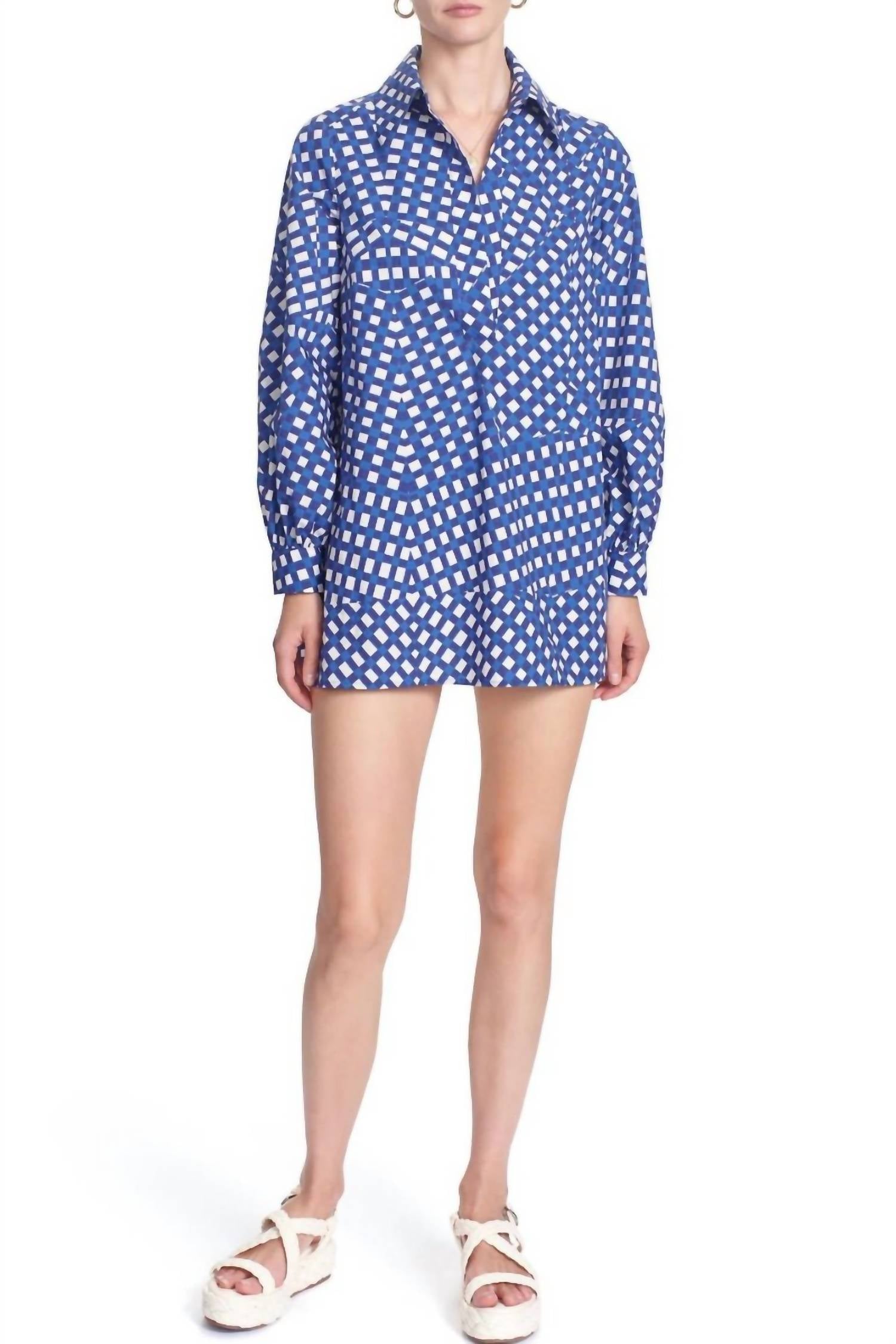 

Shadi Tunic In Sea Blue COREY LYNN CALTER