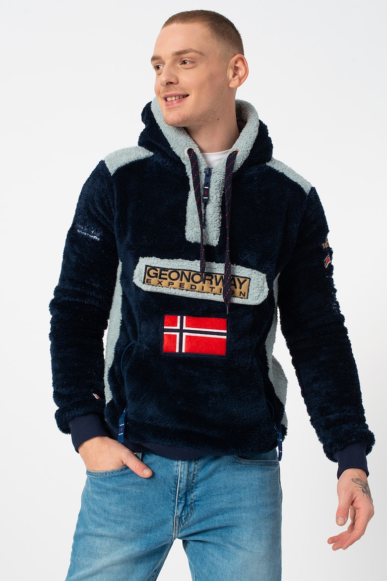 

Толстовка Gymclass с капюшоном и молнией Geographical Norway, синий