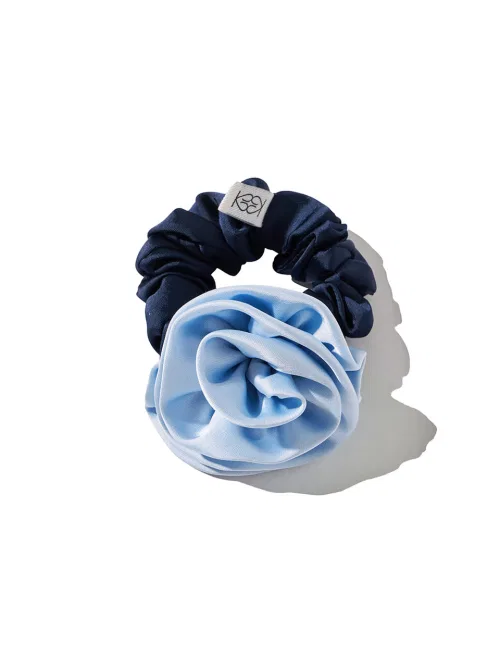 Резинка для волос Satin Corsage Sky Blue Navy — фото 4