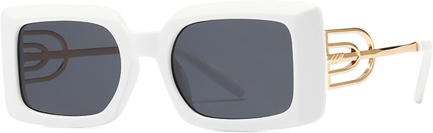 

Специально разработанные для мужских солнцезащитных очков с металлическими дужками квадратной формы, современные солнцезащитные очки в стиле ретро для женщин WNCKSQ, White