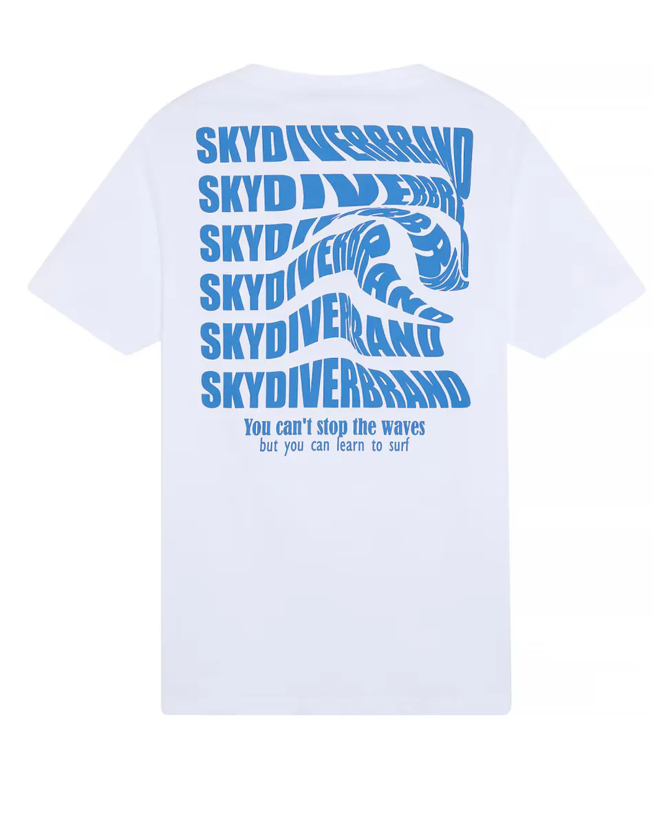 

Мужская прямая футболка с принтом Skydiver, белый