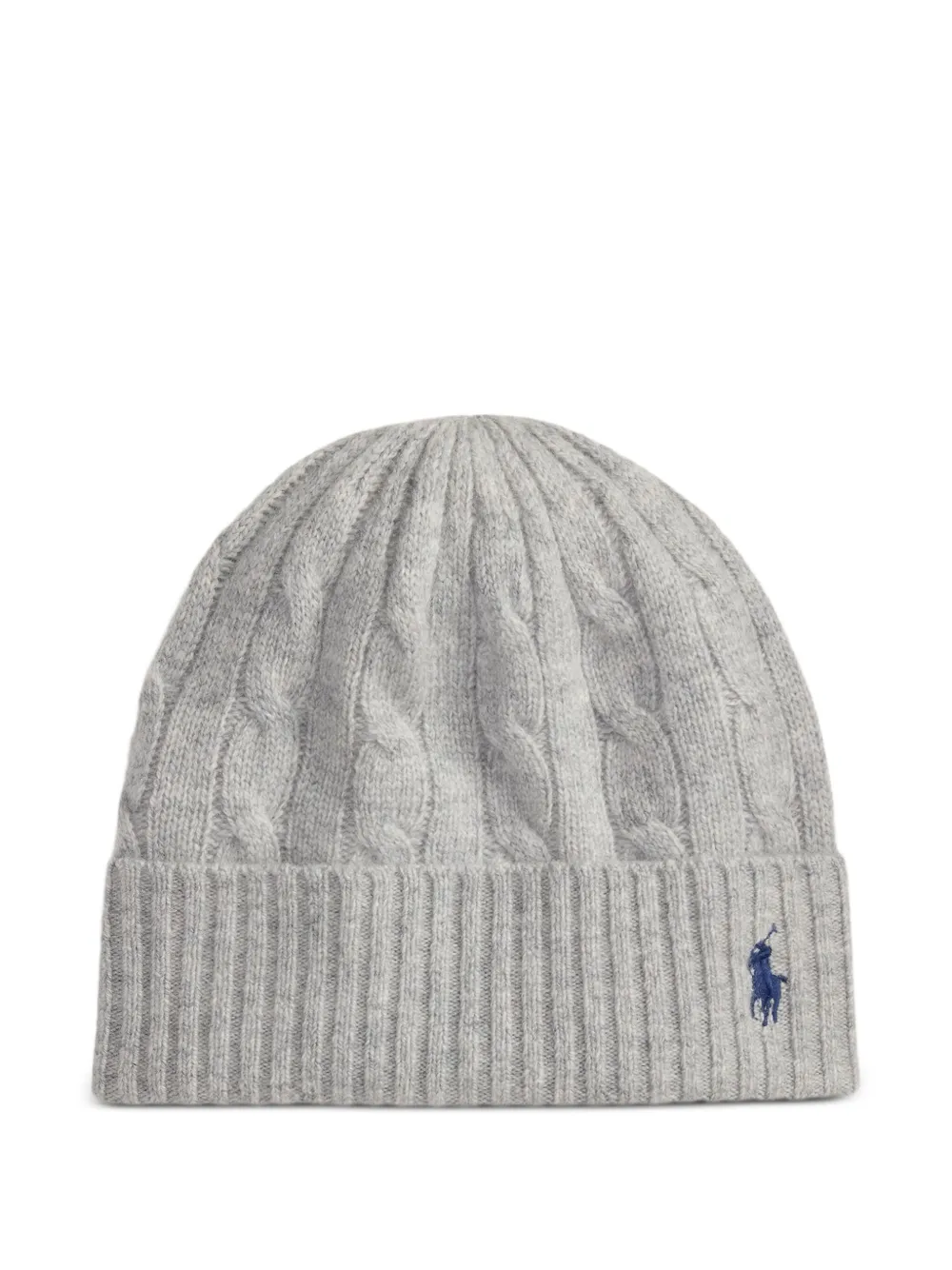

Шапка бини фактурной вязки POLO RALPH LAUREN, серый