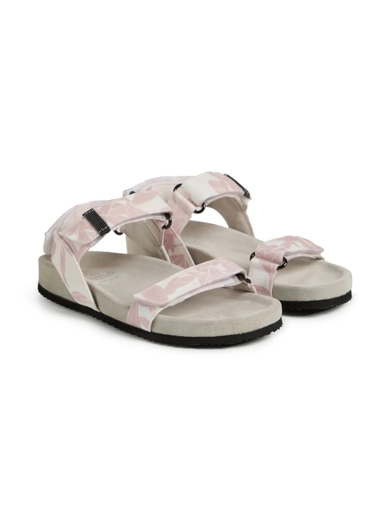 

Сандалии Brunello Cucinelli Kids с цветочным принтом, розовый