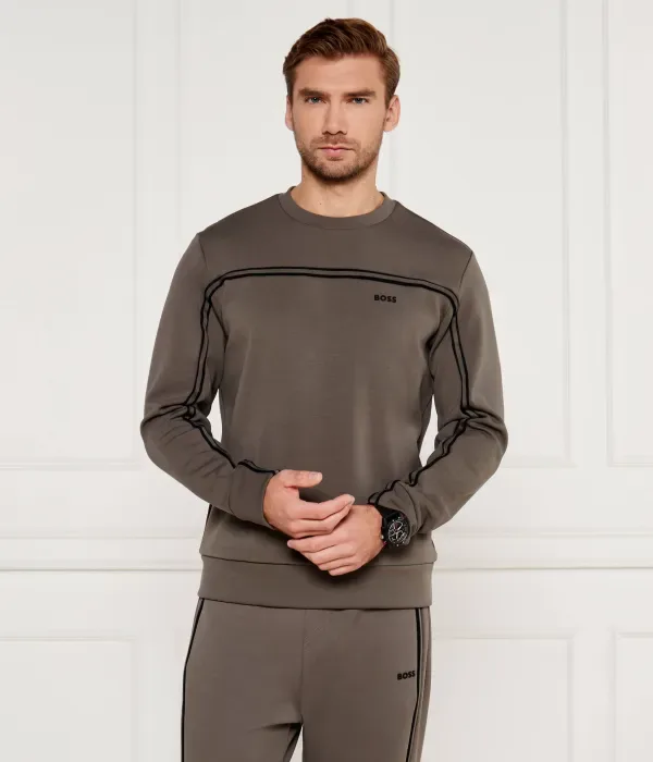Толстовка Salbo 1 regular fit Boss Green, серый
