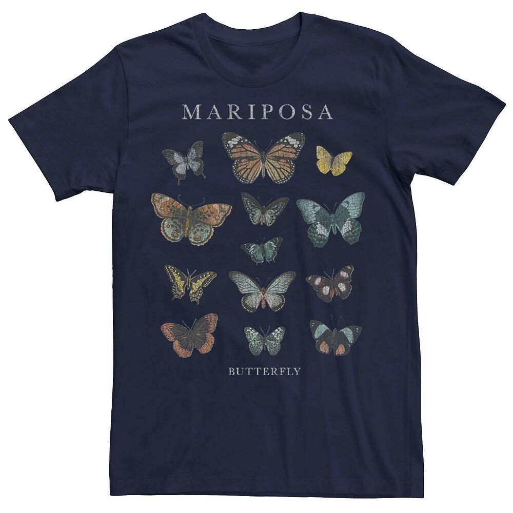 

Мужская футболка Mariposa Butterfly Collage Licensed Character, темно-синий