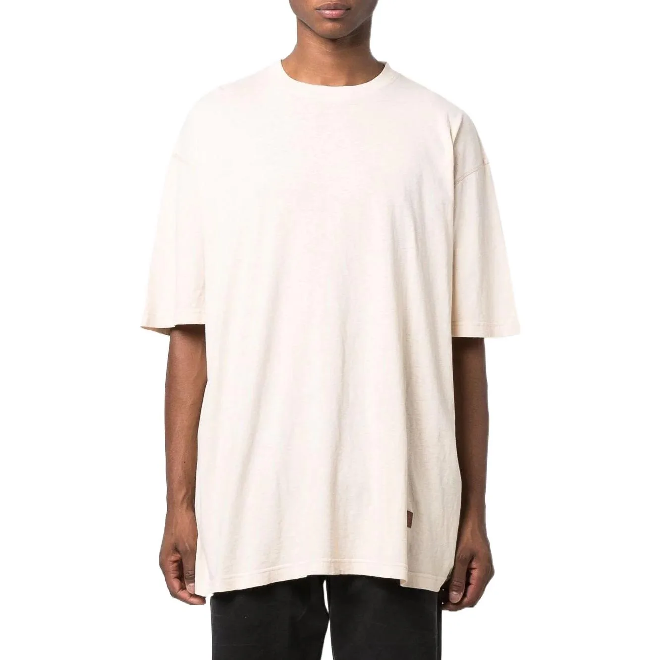 Acne Studios Футболка Unisex Beige Crew Neck Moderate Straight Fit — фото 3