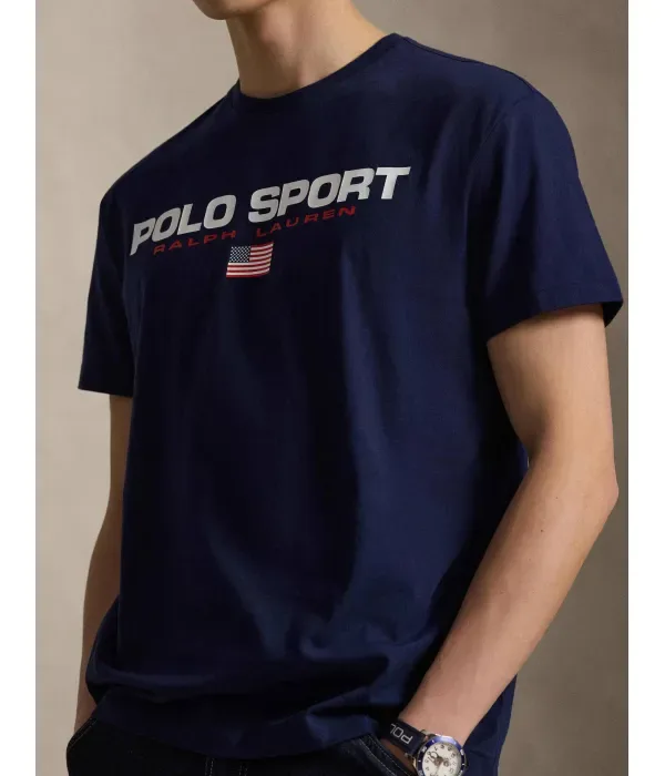 Футболка classic fit Polo Ralph Lauren, темно-синий — фото 4