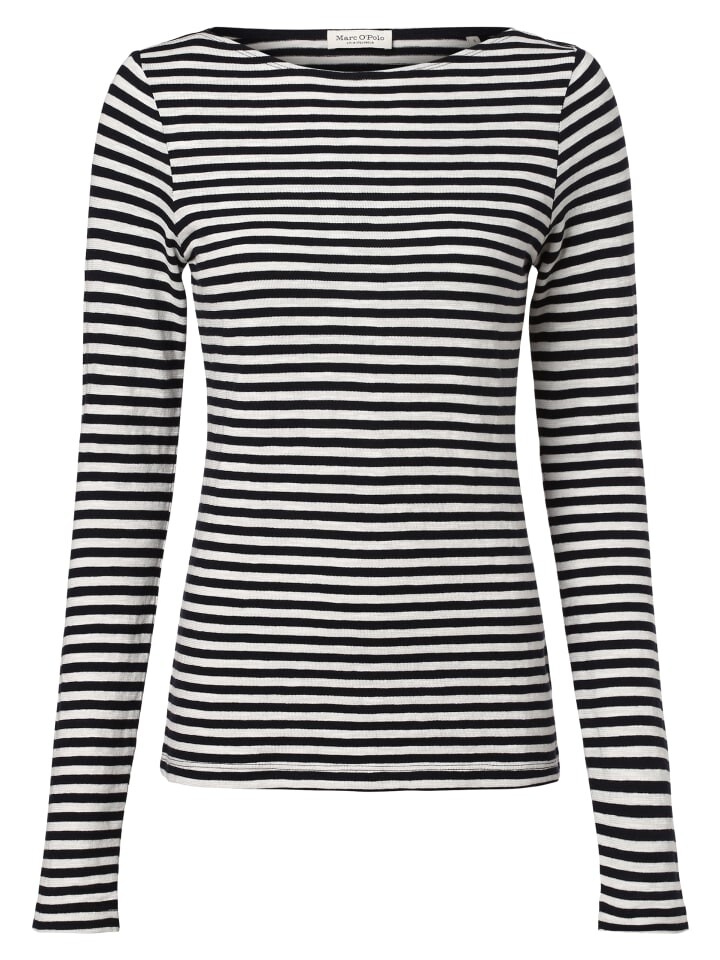 

Футболка Marc O'Polo Langarmshirt, цвет marine weiß