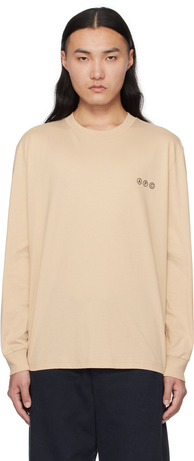 

Футболка Manche Longue Adresse A.P.C., бежевый