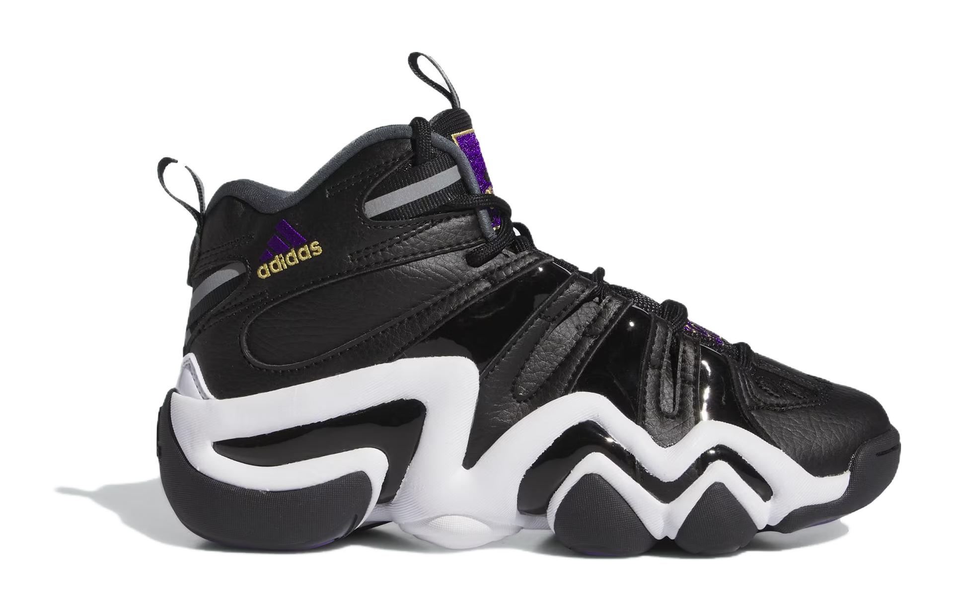 Adidas Crazy 8 Core Black Regal Purple Cloud White GS Adidas Originals, Чёрный Белый — фото 3