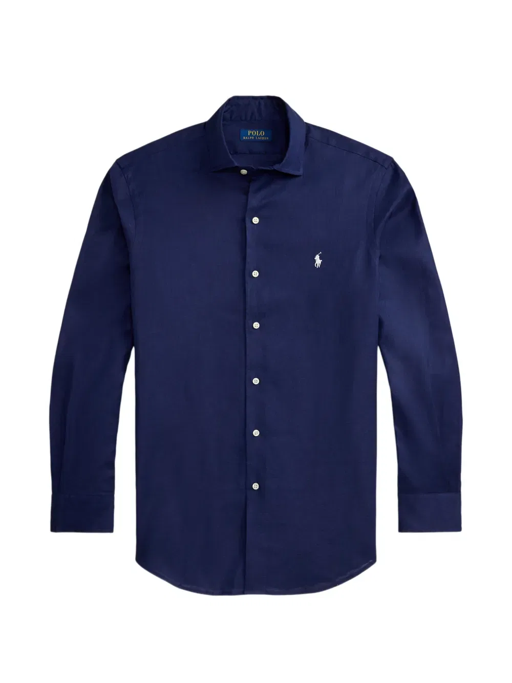 Льняная рубашка на пуговицах Polo Ralph Lauren, синий