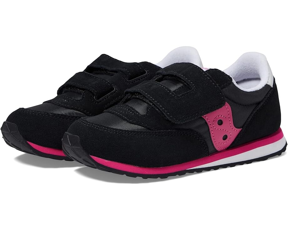 

Кроссовки Saucony Saucony Originals Kids Jazz Hook & Loop Sneaker(Toddler/Little Kid), цвет Black/Pink