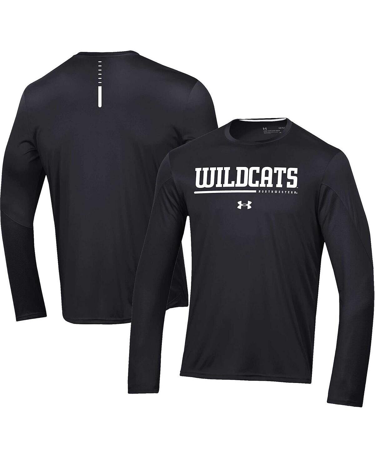 

Мужская черная футболка с длинным рукавом Northwestern Wildcats 2022 Sideline Training Performance Performance Under Armour