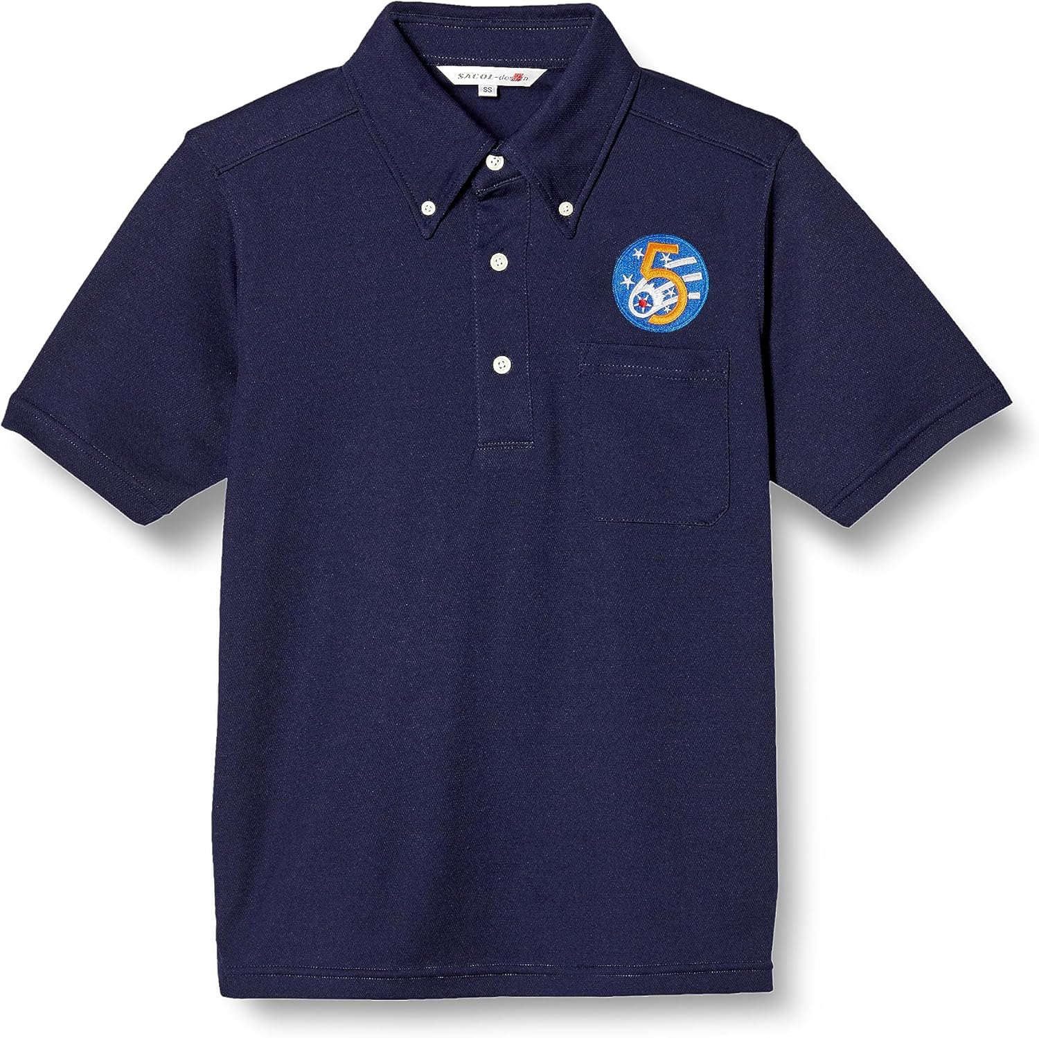 

Поло-рубашка с коротким рукавом и влагоотводящим эффектом, карманами и пуговицами, модель F-SD021123, с гербом армии США, темно-синяя F-Style