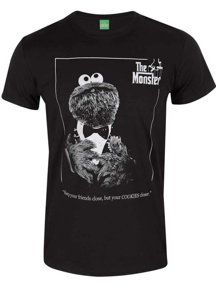 

Футболка The Monster T-Shirt черного цвета Sesamestreet, Черный, Футболка The Monster T-Shirt черного цвета Sesamestreet