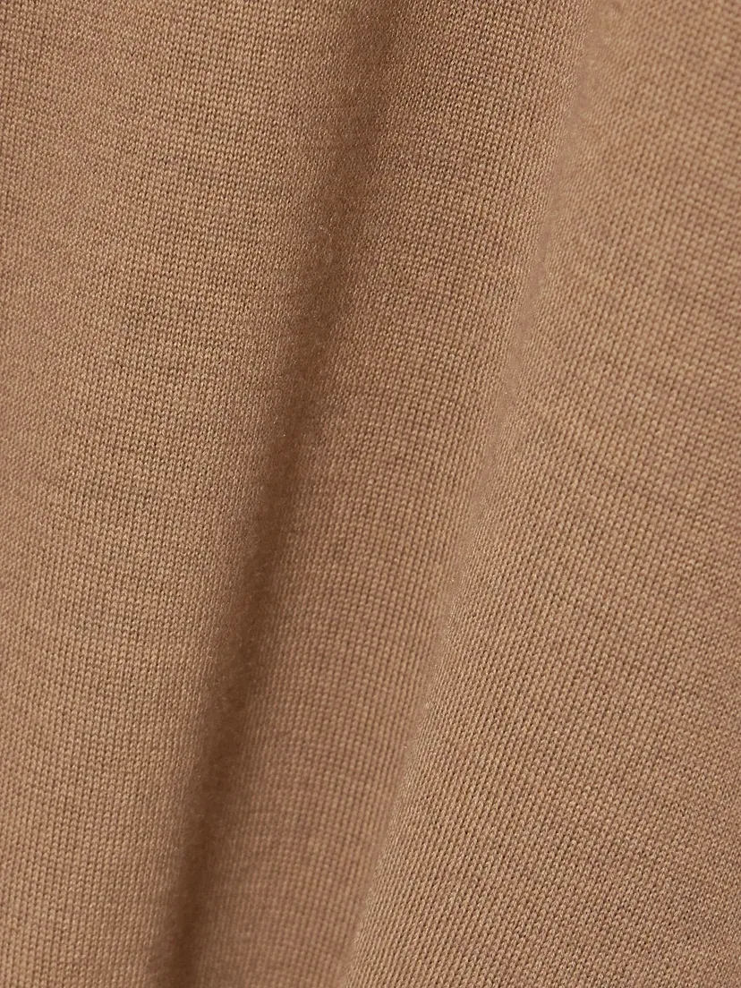 Топ из смеси шерсти, кашемира и шелка SAINT LAURENT, хаки — фото 4
