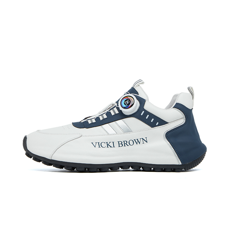 

Мужские повседневные противоскользящие износостойкие низкие кеды VICKI BROWN, бело-синие