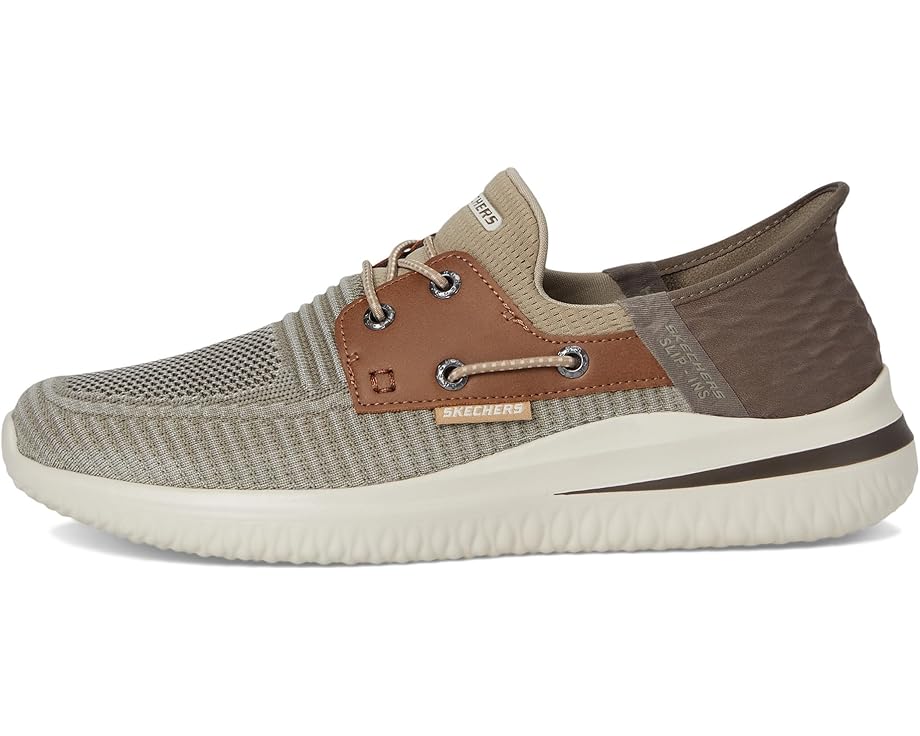 Мужские кроссовки SKECHERS Delson 3.0 Roth Hands Free Slip-Ins, Taupe/Brown — фото 4