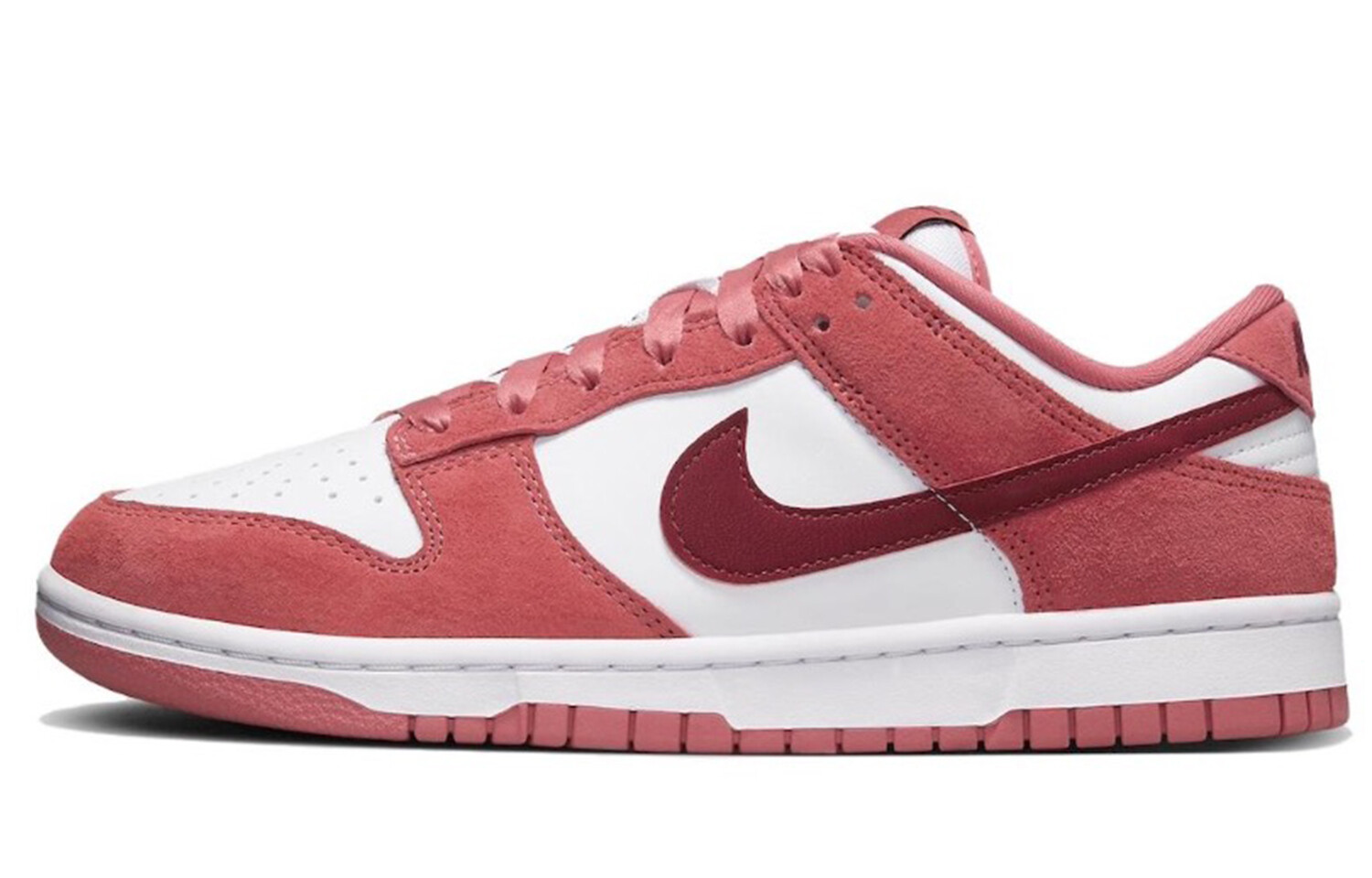 

Кроссовки для скейтбординга Dunk женские низкие красный розовый Nike