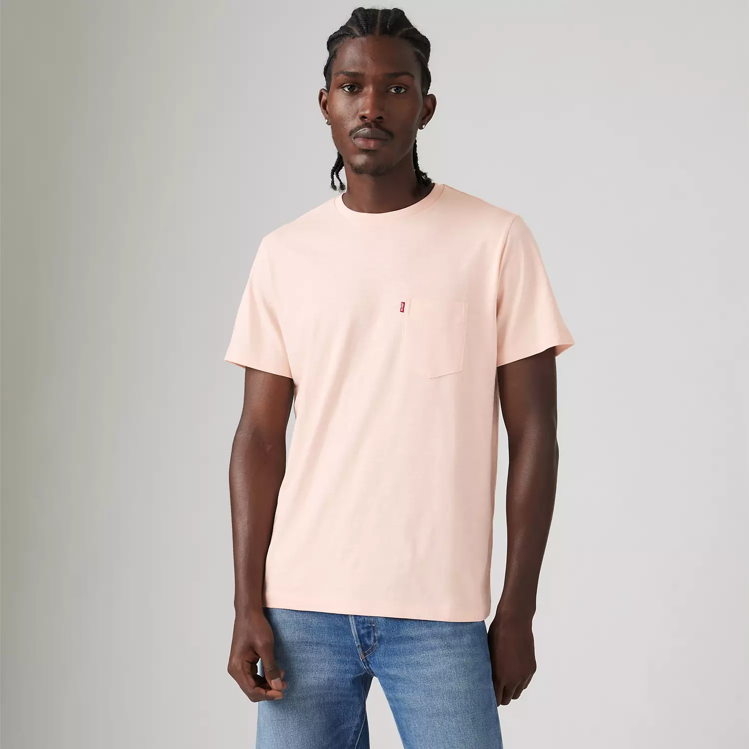 

Футболка с классическим карманом Levi's, цвет Pale Dogwood - White