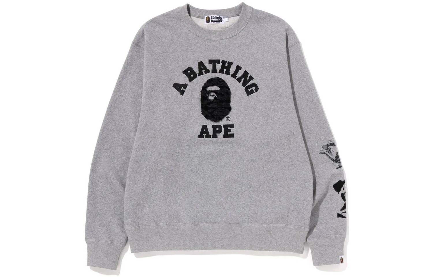 

BAPE Tiger Camo College Свободный крой с круглым вырезом A Bathing Ape, черный