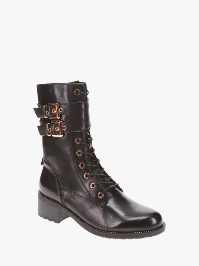 Ботильоны из кафрской кожи на шнуровке Jones Bootmaker, черный — фото 2