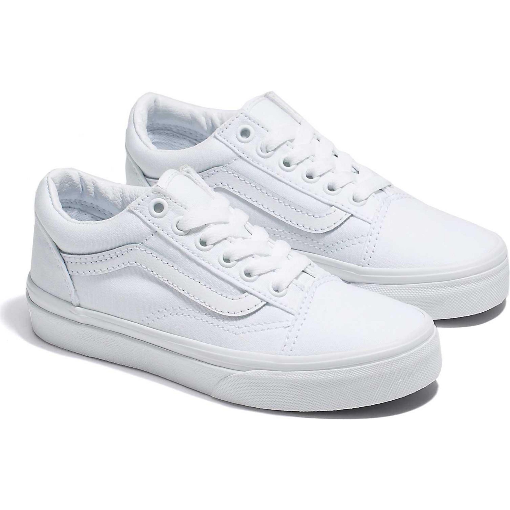 Детские повседневные туфли в стиле олдскул Vans, True White — фото 2