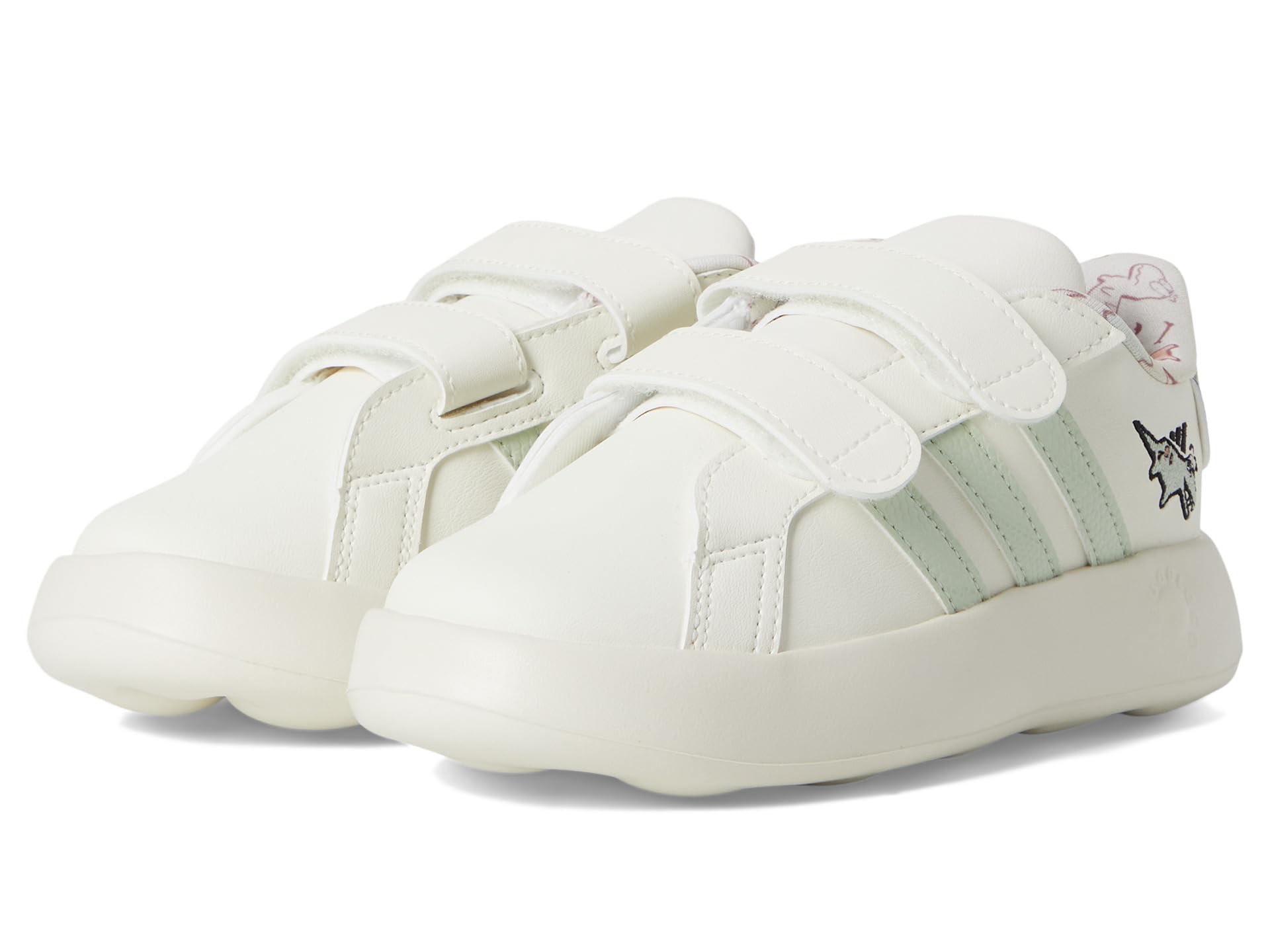 

Кроссовки adidas Kids Grand Court Dino Sportswear Shoes, цвет Off-White/Linen Green/Silver Green