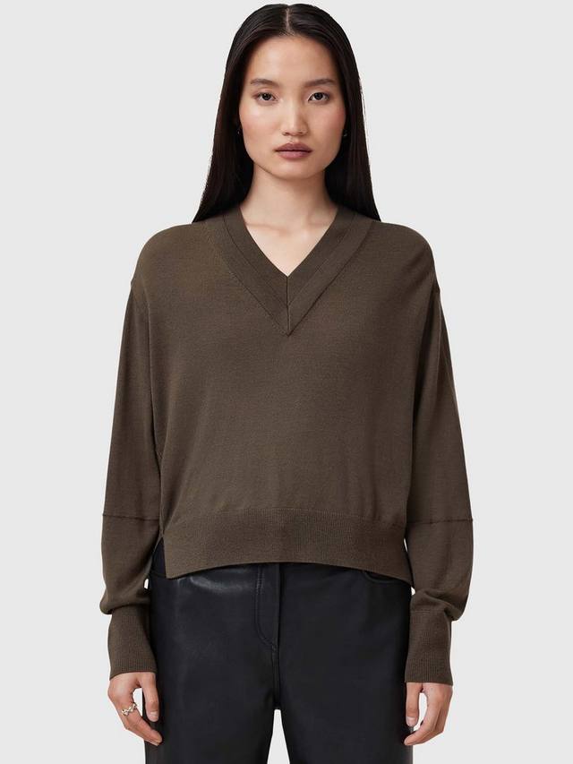 

Джемпер из чистой шерсти julieana AllSaints, цвет Walnut