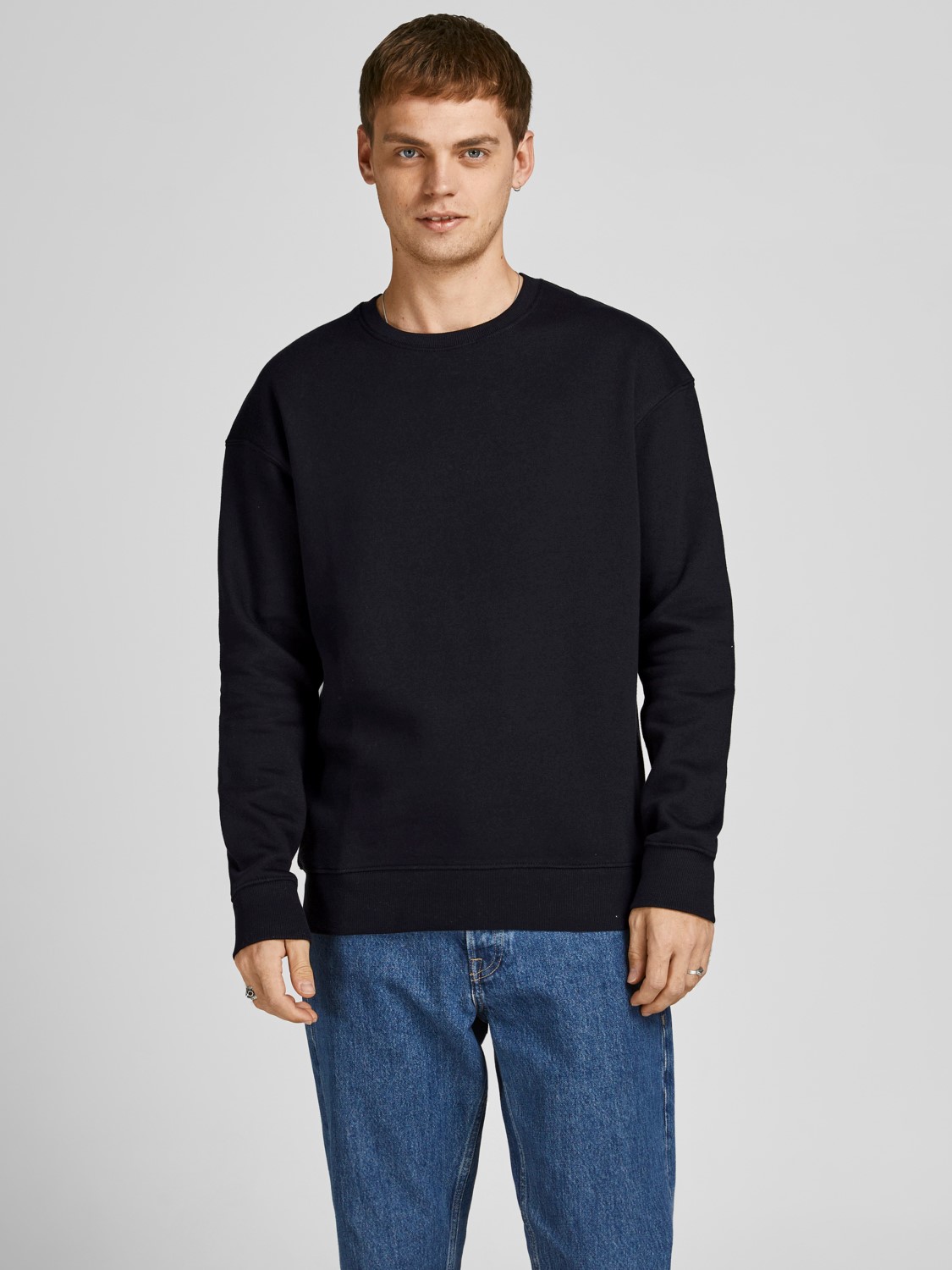 

Толстовка Jack & Jones Basic Sweater Langarm Shirt Rundhals Pullover JJESTAR, черный