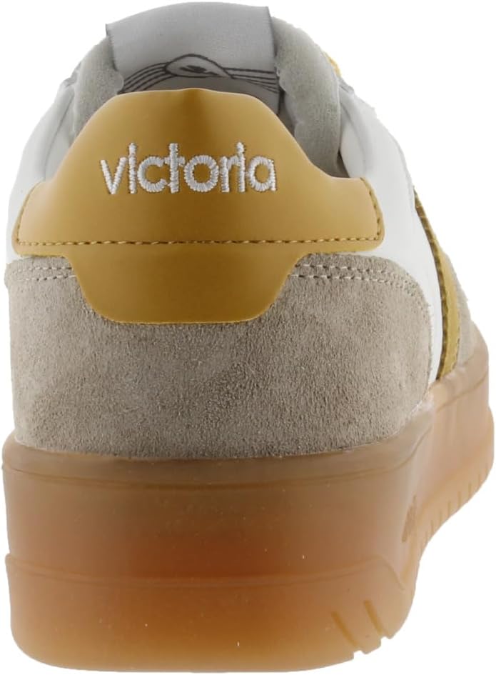 Кроссовки Victoria унисекс для взрослых Seul из кожи/замши карамельного цвета AU, Mostaza — фото 3