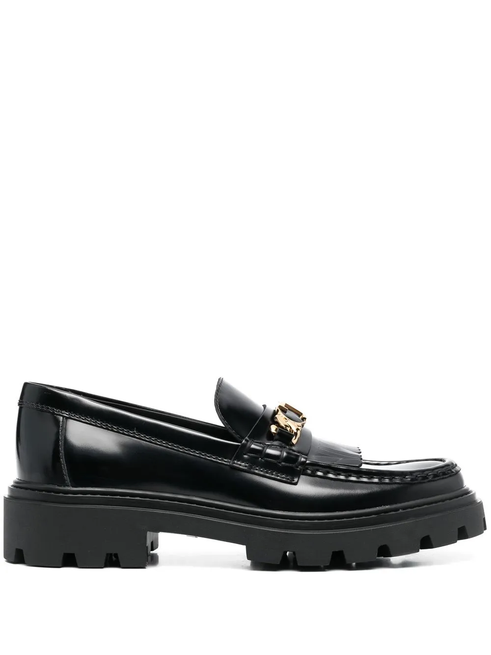Лоферы с бахромой TOD'S, черный