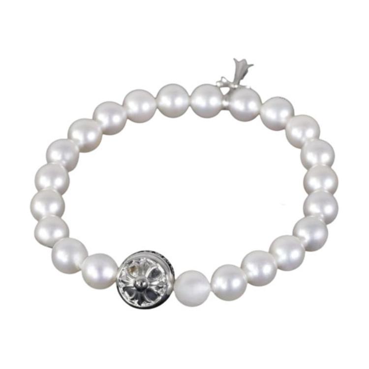 

Chrome Hearts Браслет с жемчугом MIKIMOTO Unisex White