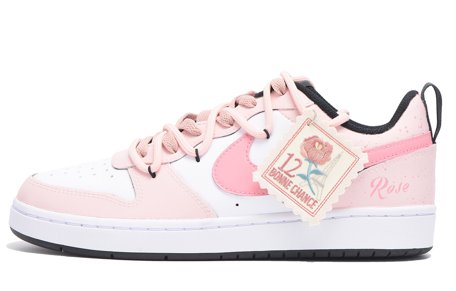 

Кроссовки Nike Court Borough Skateboard Shoes Women's Low-Top Pink/White, розовый