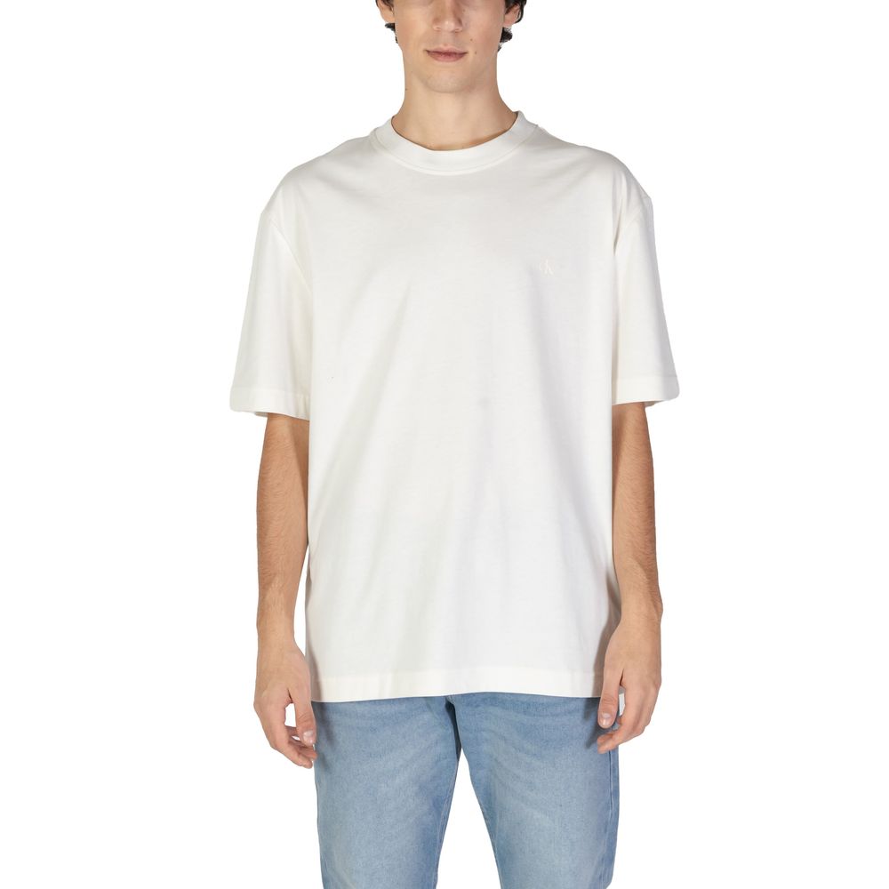 

Бежевая хлопковая футболка Rigenerato Calvin Klein Jeans